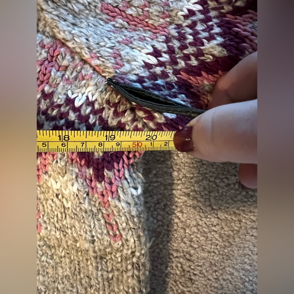 Orvis Fair Isle Tan Knit Sweater, New without tags, L - Picture 3 of 7